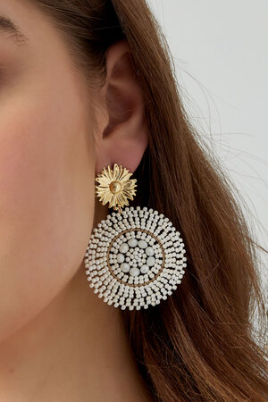 Boucles d'oreilles perles de verre vives - rose h5 Image3